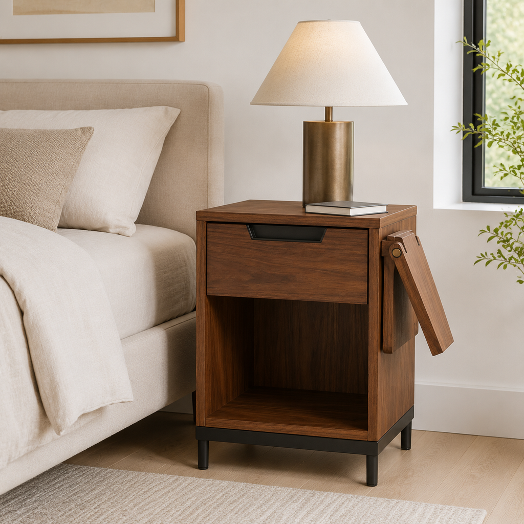 QuietNook Bedside Table