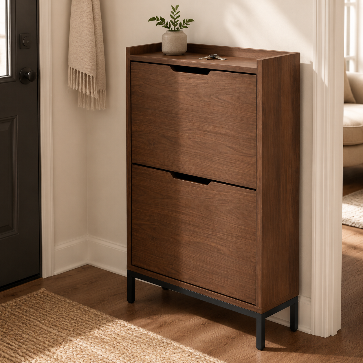 PivotDrop Slim Shoe Cabinet
