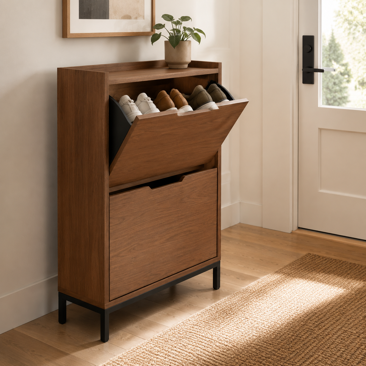 PivotDrop Slim Shoe Cabinet